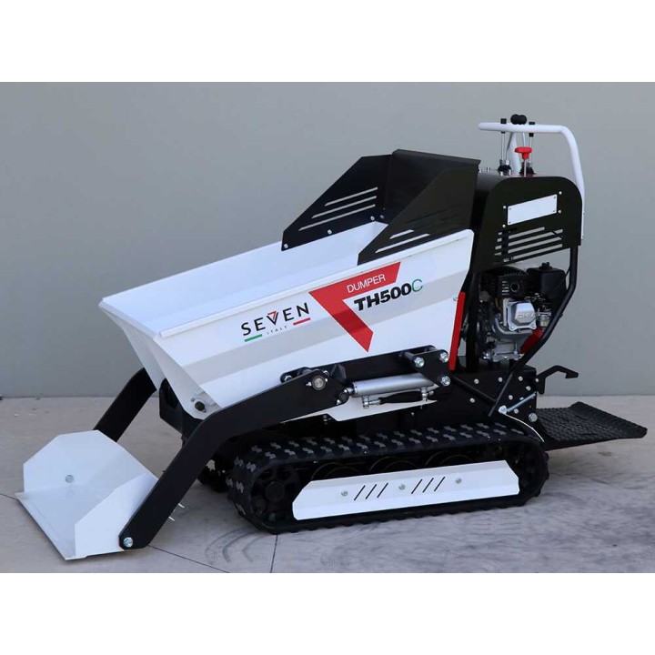 Seven Italy TH500C telaketjukuljetin Honda GX200, 500 kg, hydraulinen dumper-lava