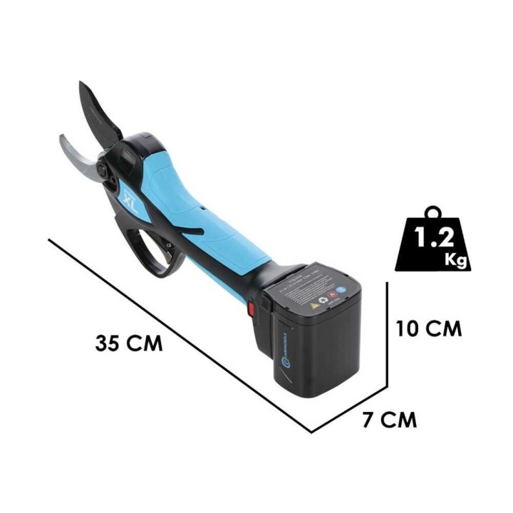 Campagnola STARK XL sähköoksasakset, 3 × 21,6 V 2,5 Ah, kaapeli ja akkukotelo