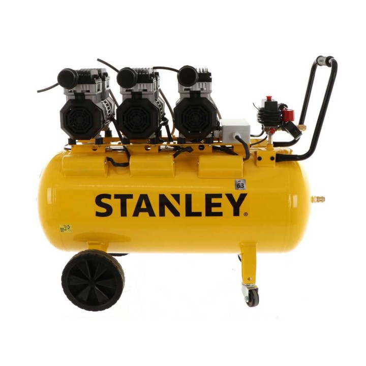 Stanley DST 370/8/100-3 kompressori, 100 l, 3 HP, 230 V, öljytön ja hiljennetty