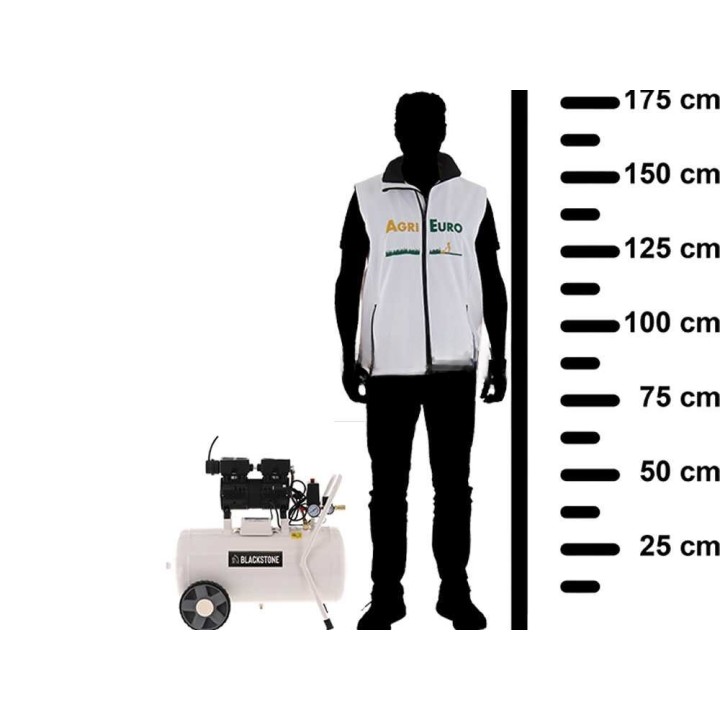 BlackStone SBC 50-10 hiljainen sähkökompressori, 50 l, 8 bar, 1 HP