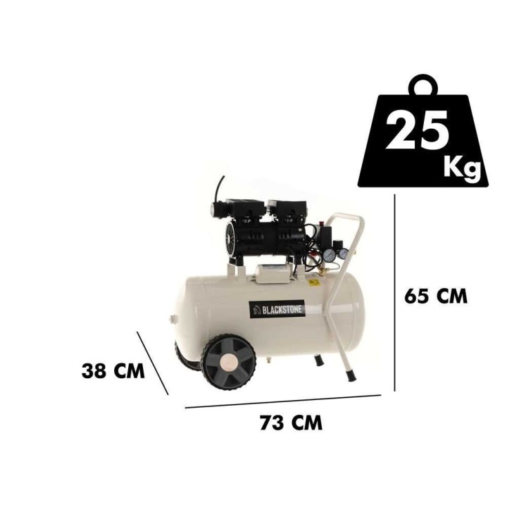 BlackStone SBC 50-10 hiljainen sähkökompressori, 50 l, 8 bar, 1 HP