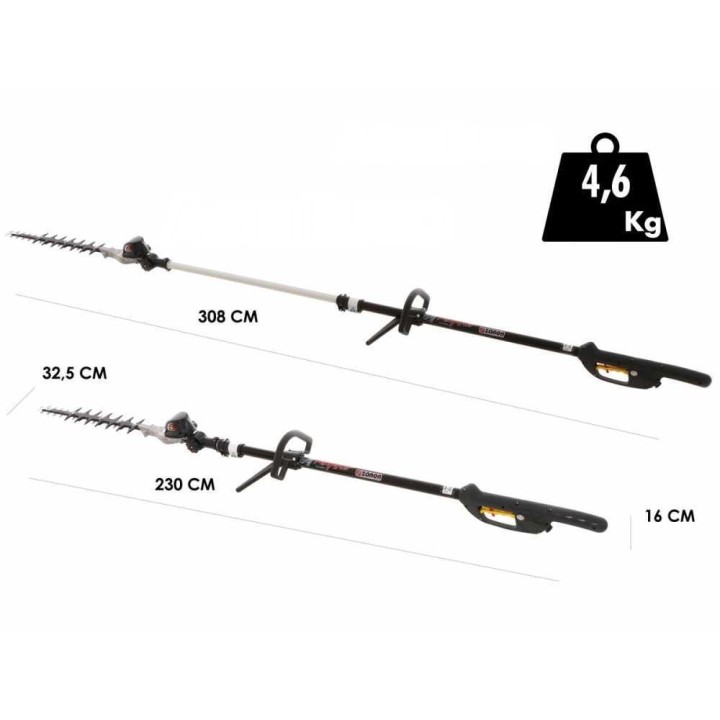 Zanon Raptor 600 akkukäyttöinen teleskooppipensasleikkuri, 60 cm, 700 W, 50,4 V
