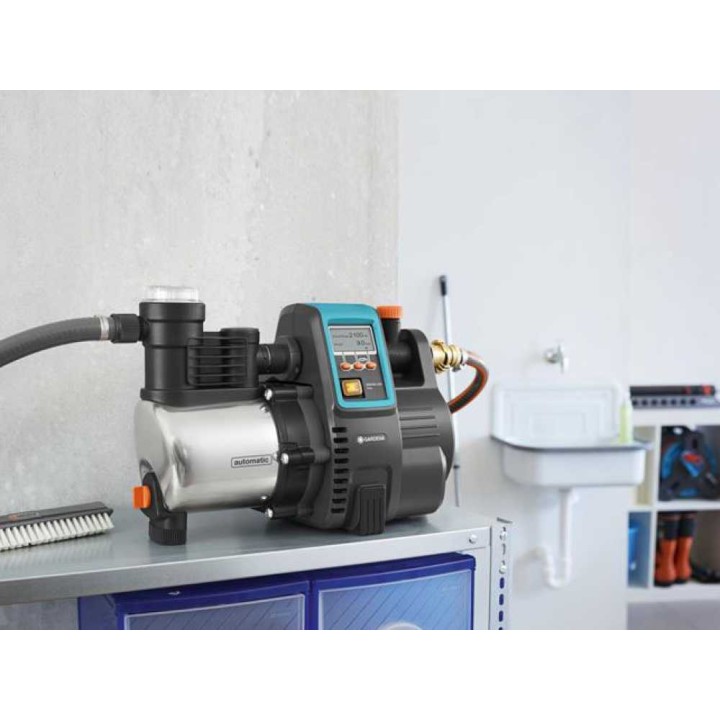 Gardena 6000/6E LCD Inox automaattipumppu, 1 300 W, 6 000 l/h, 55 m