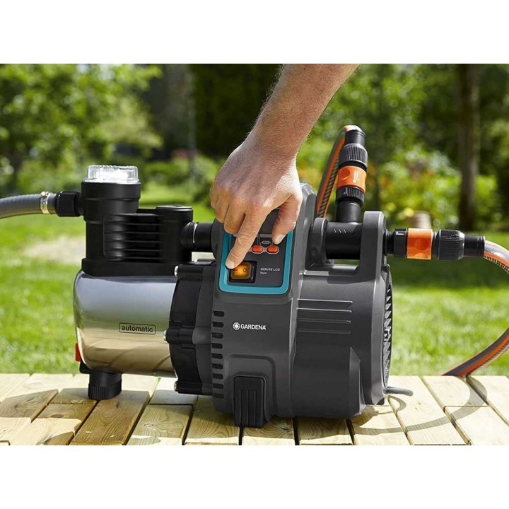 Gardena 6000/6E LCD Inox automaattipumppu, 1 300 W, 6 000 l/h, 55 m