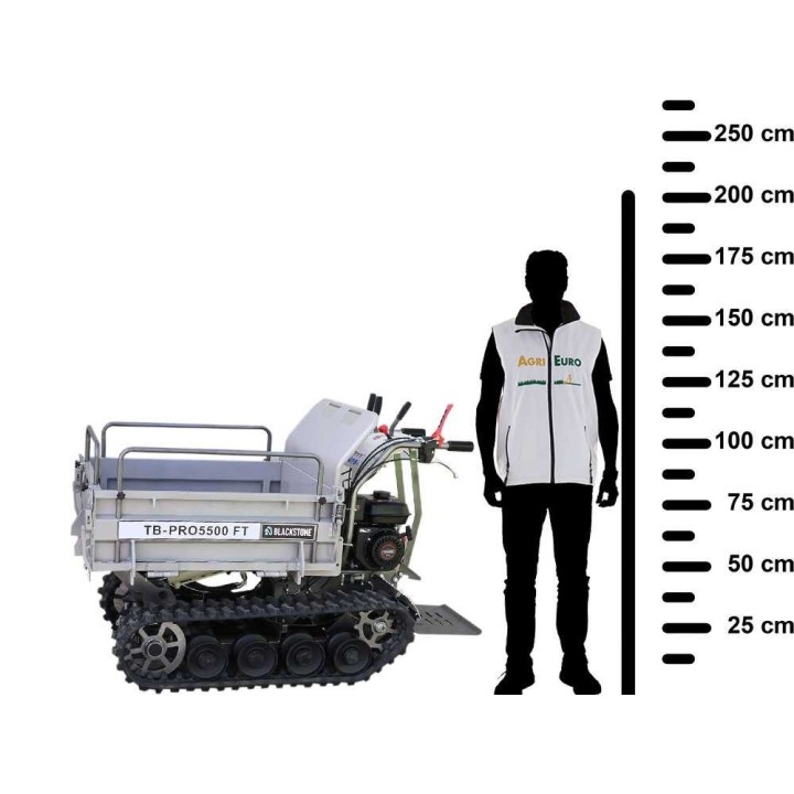 Blackstone TB-PRO 5500 FT telaketjukärry, 500 kg, hydraulinen kippi, 5,6 HP