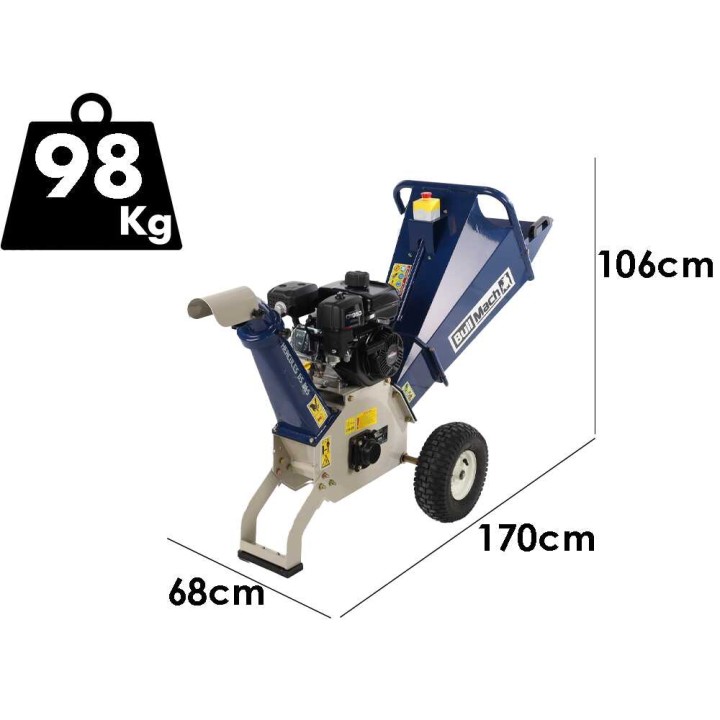 BullMach Hercules 65 B&S -biotriturare, Briggs & Stratton CR950, 7 HP