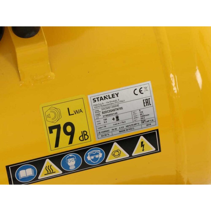 Stanley DST 150/8/50 SXCMS1350HE öljytön hiljainen kompressori, 1,3 HP, 50 l