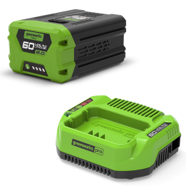 Greenworks 60 V n aloitussarja 2 Ah n akku ja laturi