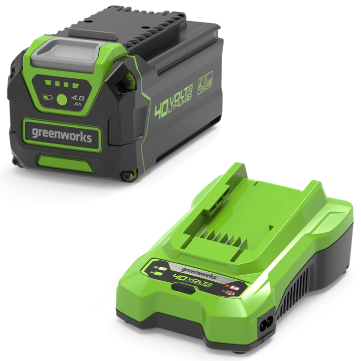 Greenworks 40 V 4 Ah akku ja laturi starter kit
