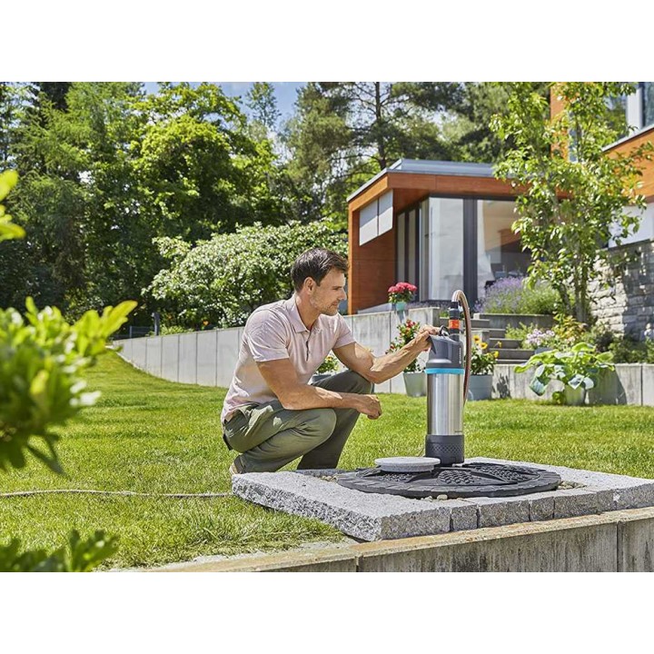 Gardena 6100/5 Inox Automatic paineellinen uppopumppu, 1 100 W, 6 100 l/h, kirkas vesi