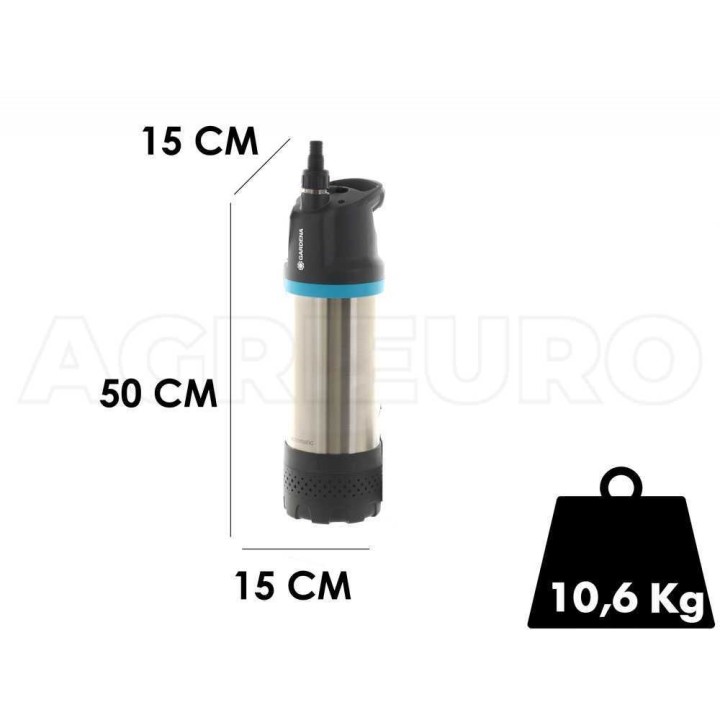 Gardena 6100/5 Inox Automatic paineellinen uppopumppu, 1 100 W, 6 100 l/h, kirkas vesi