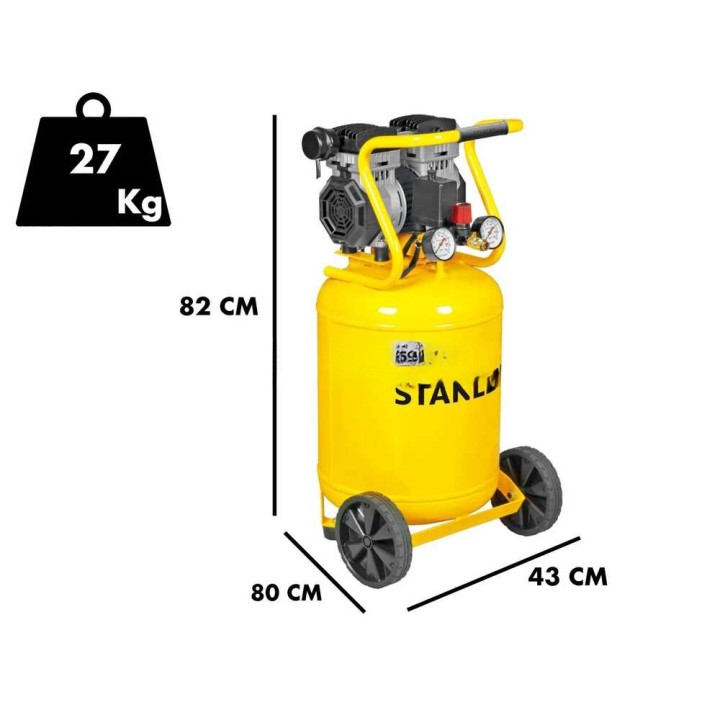 Stanley DST 150/8/50V öljytön pystymallinen kompressori, 50 l, 8 bar, 150 l/min
