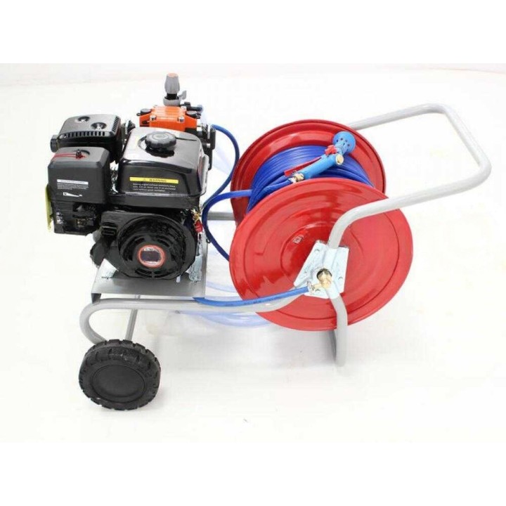Comet MP 30 ruiskutuspumppu Loncin G 200 F -moottorilla, kärry ja 100 m letku