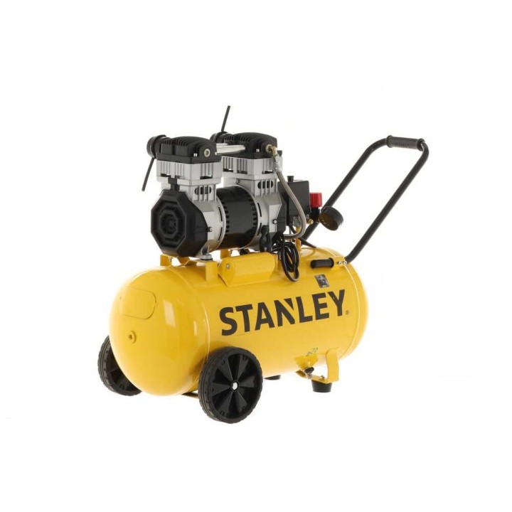 Stanley DST 240/8/50 hiljainen öljytön kompressori, 2 HP, 50 l, 8 bar
