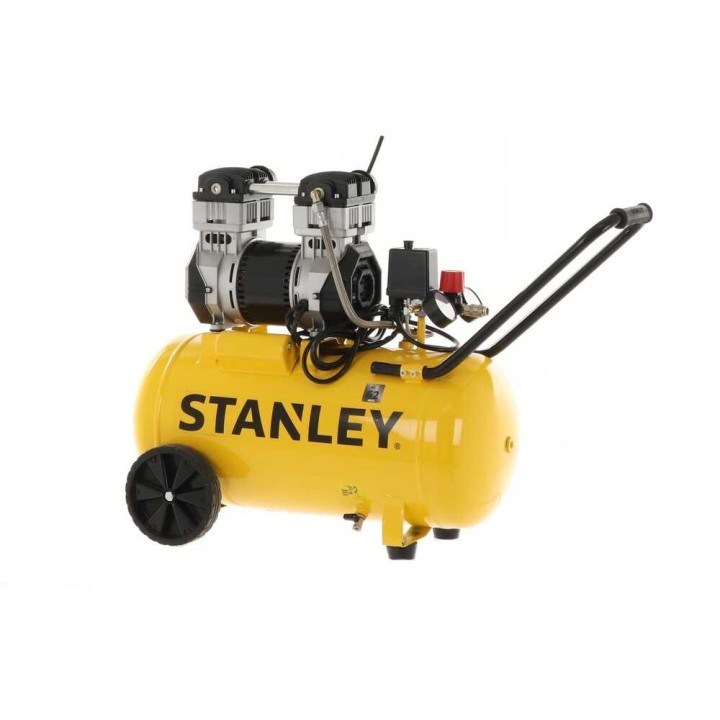 Stanley DST 240/8/50 hiljainen öljytön kompressori, 2 HP, 50 l, 8 bar