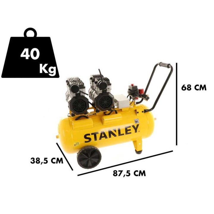 Stanley DST 300/8/50-2 sähkökompressori, öljytön, 2,6 HP, 50 l