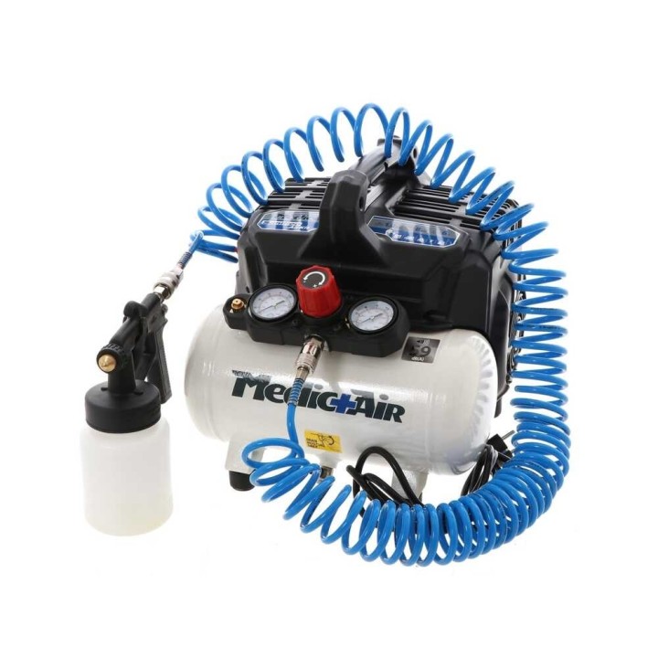 Medic+Air Siltek S/6 Sanifico öljytön sähkökompressori, 1 HP, 6 l, 8 bar