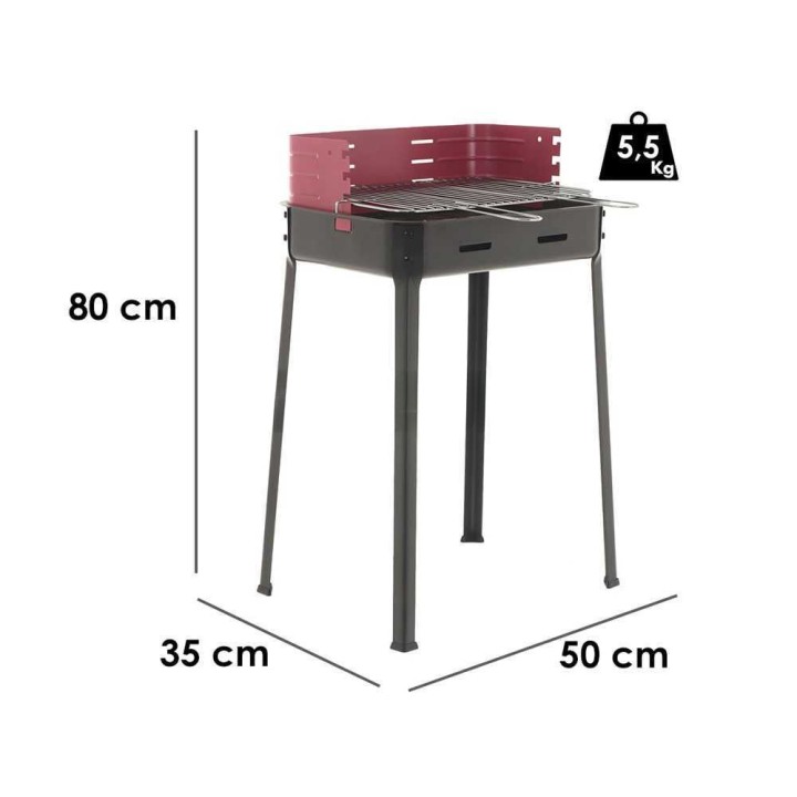 Flavia s/r 45 hiiligrilli, 45,5 × 29,5 cm, 3 korkeutta, 5,5 kg