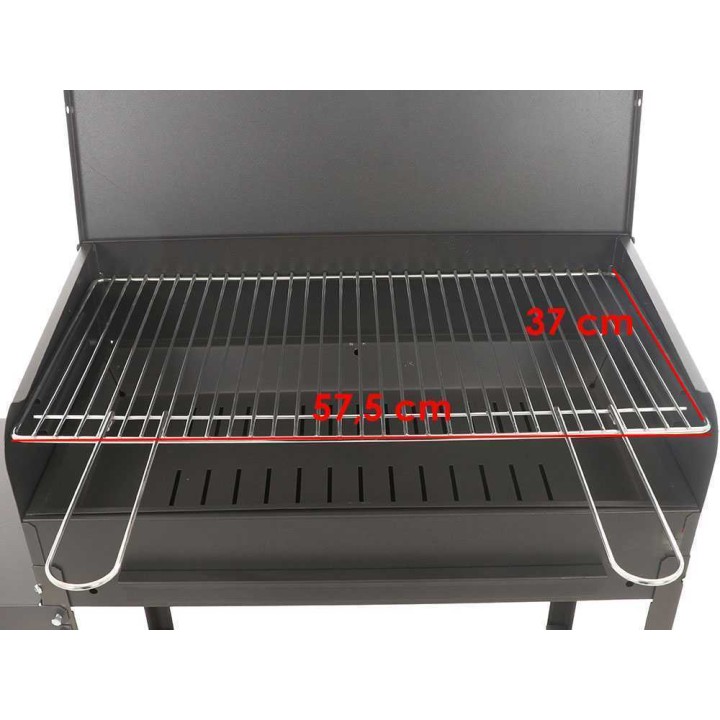 Mille Vanessa 60 × 40 × 90 hiiligrilli, 57,5 × 37 cm, kannella