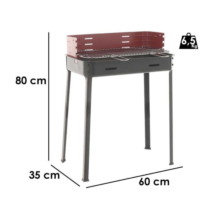Mille Flavia s/r 55 hiiligrilli, emaloitu teräsritilä 55,5 × 29,5 cm, 6–8 henkilölle
