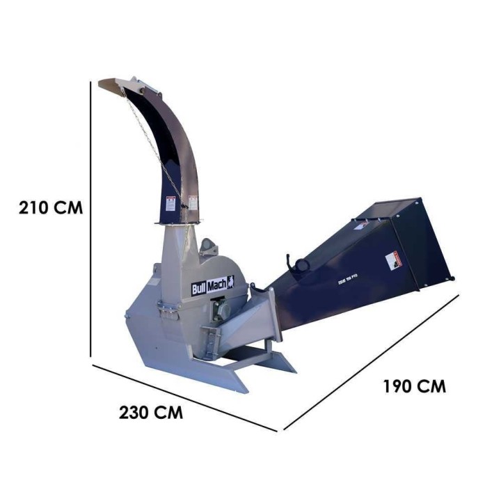BullMach ZEUS 150 PTO -biomurskain traktorille, 150 mm, 40–80 HP
