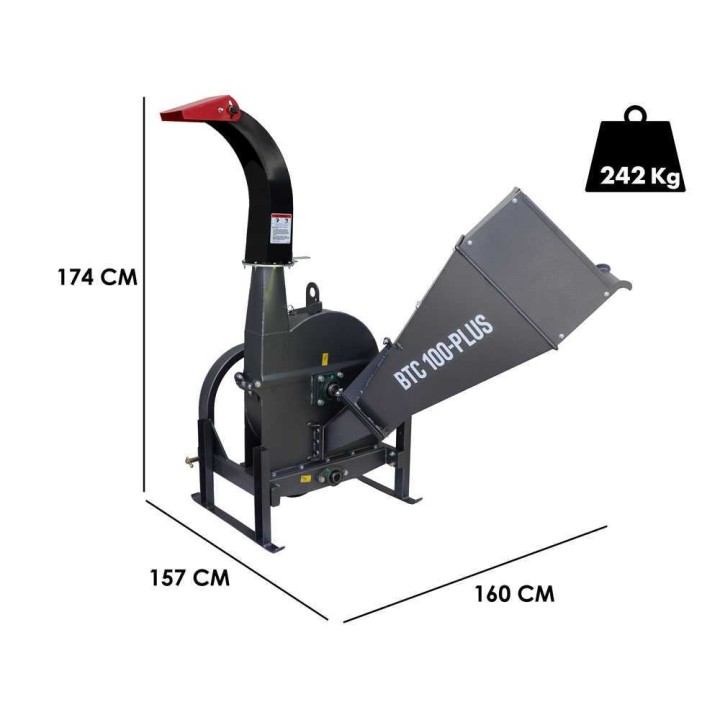 BlackStone BTC 100-PLUS traktorikäyttöinen oksasilppuri, 100 mm, 30–60 HP