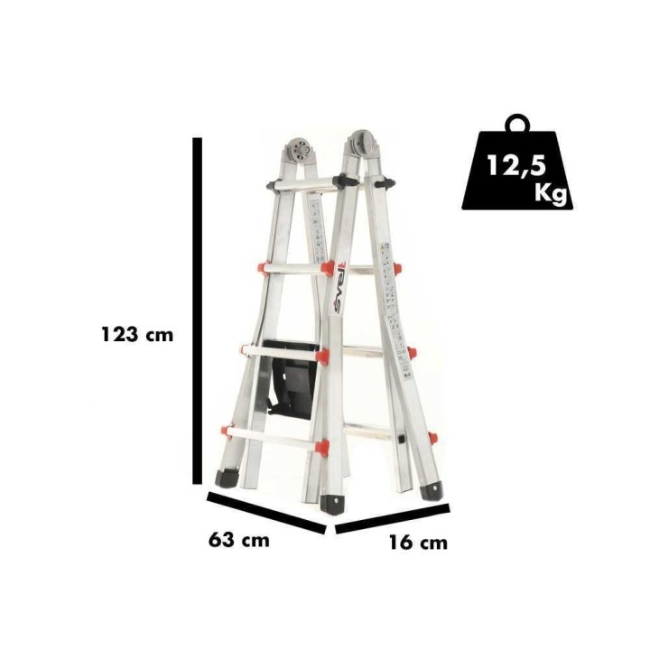 Svelt Scalissima 8+8 GR teleskooppitikas, 4,02 m, EN 131