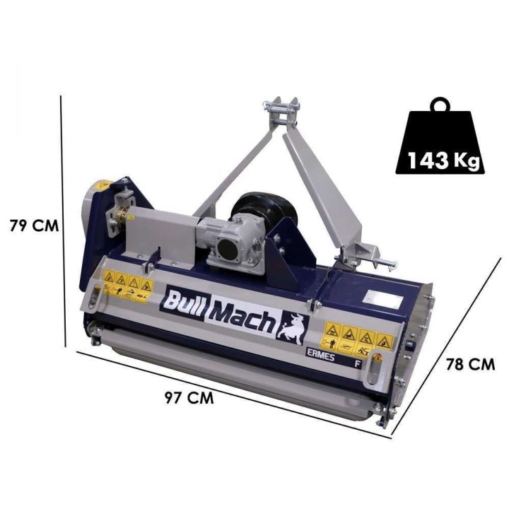 BullMach Ermes 85 F -traktorimurskain, 85 cm, vasaraterät