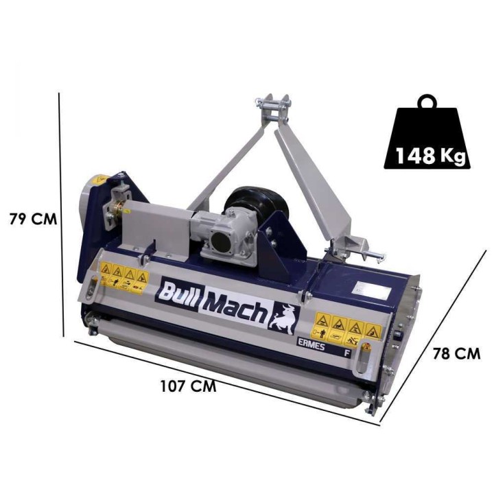 BullMach Ermes 95 F kevyt traktorimurskain, 95 cm, vasaraterät