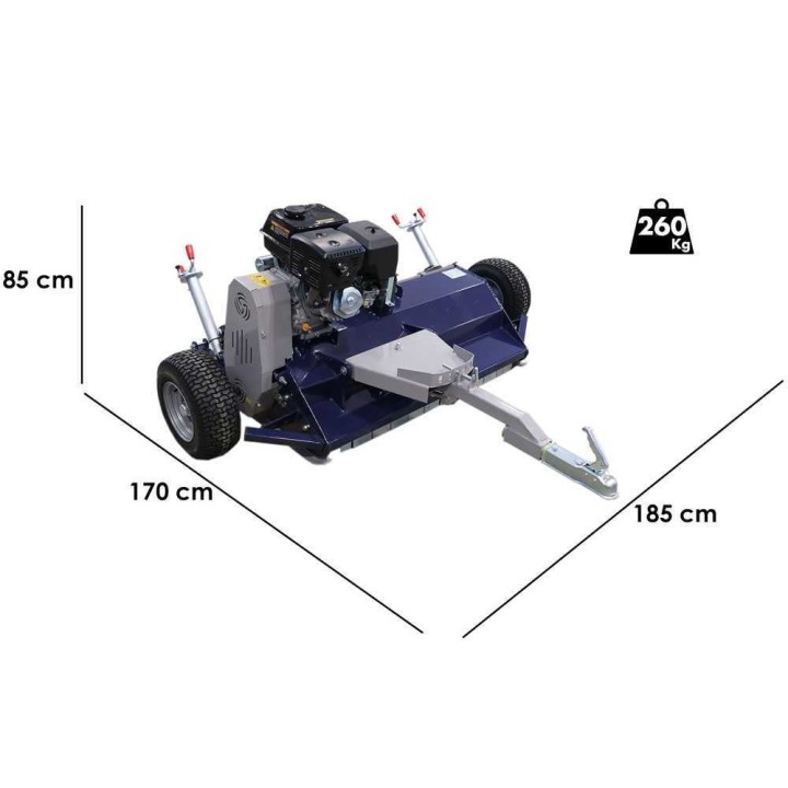 BullMach PAN 120 L vetävä traktorileikkuri mönkijälle Loncin G420FD 15 HP 120 cm
