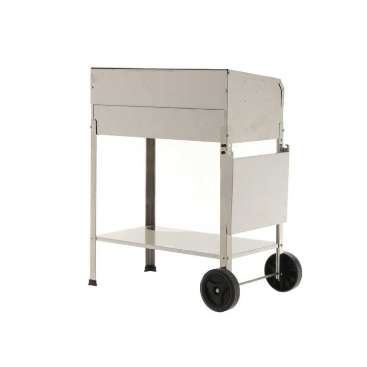 Mille Achille INOX 70 × 40 × 90 hiiligrilli, ritilä 67,5 × 37 cm, teräs