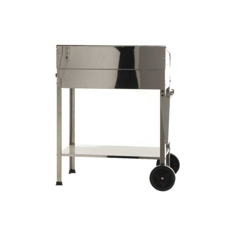 Mille Achille INOX 60 × 40 × 90 hiiligrilli, 57,5 × 37 cm, ruostumaton teräs