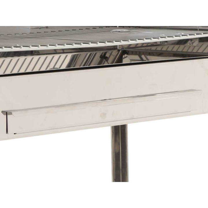 Mille Achille INOX 60 × 40 × 90 hiiligrilli, 57,5 × 37 cm, ruostumaton teräs