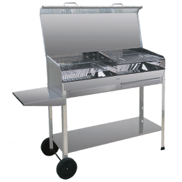 Mille Achille Big INOX hiiligrilli 2 47 5 37 cm ruostumaton teräs