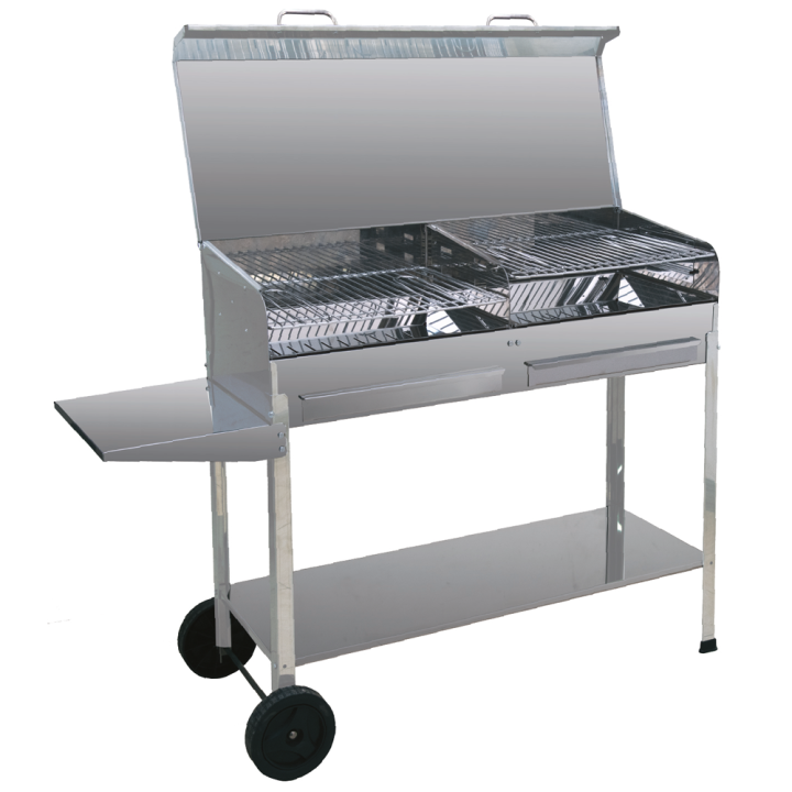 Mille Achille Big INOX hiiligrilli 2 47 5 37 cm ruostumaton teräs