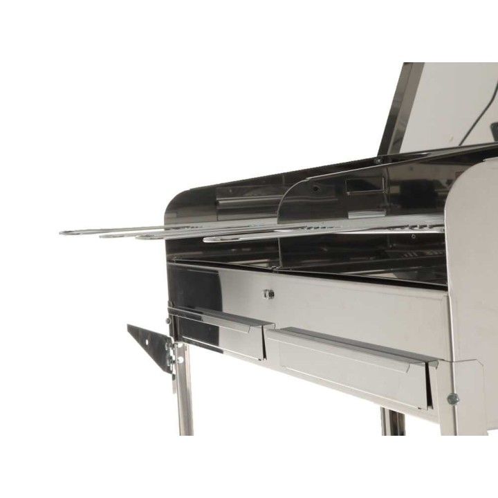 Mille Achille Big INOX hiiligrilli, 2 × 47,5 × 37 cm, ruostumaton teräs