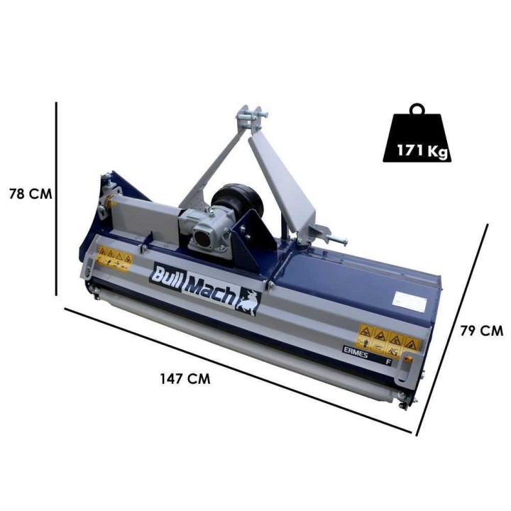BullMach Ermes 135 F traktorimurskain, 135 cm, vasaraterät, kevyt sarja