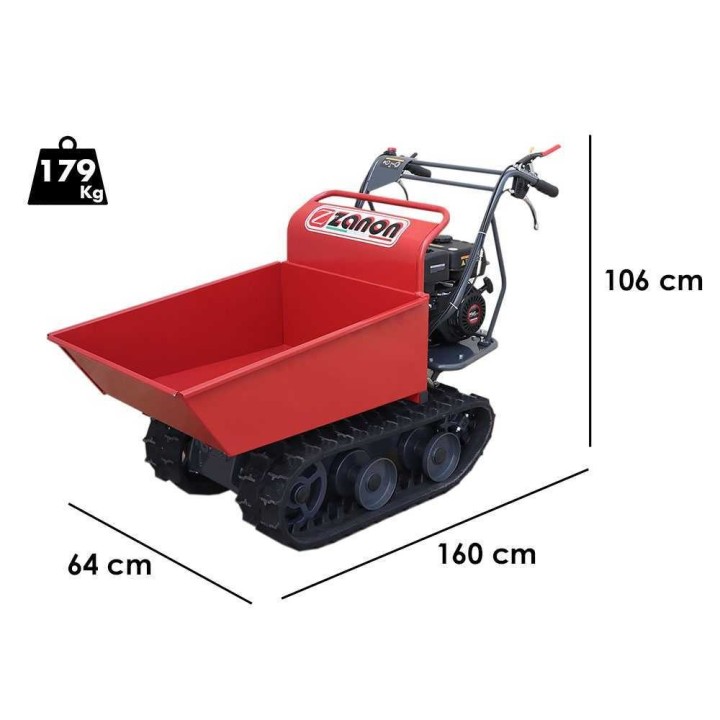 Zanon BC90 Cingo biotriturattori telaketjuilla, Honda GX390, 90 mm, 300 kg