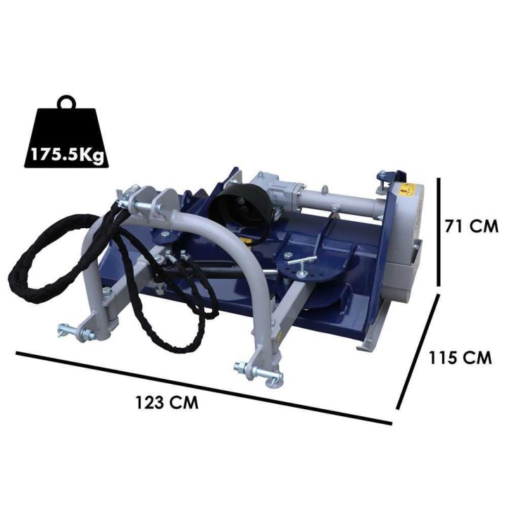 BullMach Ermes 105 SH trenciäkone traktoriin, 105 cm, hydraulinen sivuttaissiirto