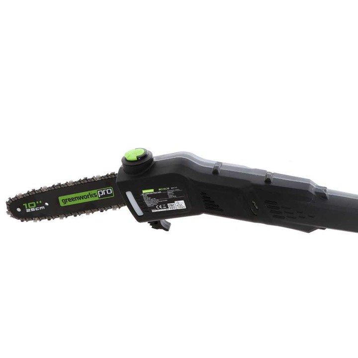 Greenworks GD60PS akkukäyttöinen oksasaha varrella, 60 V, 25 cm, ilman akkua ja laturia