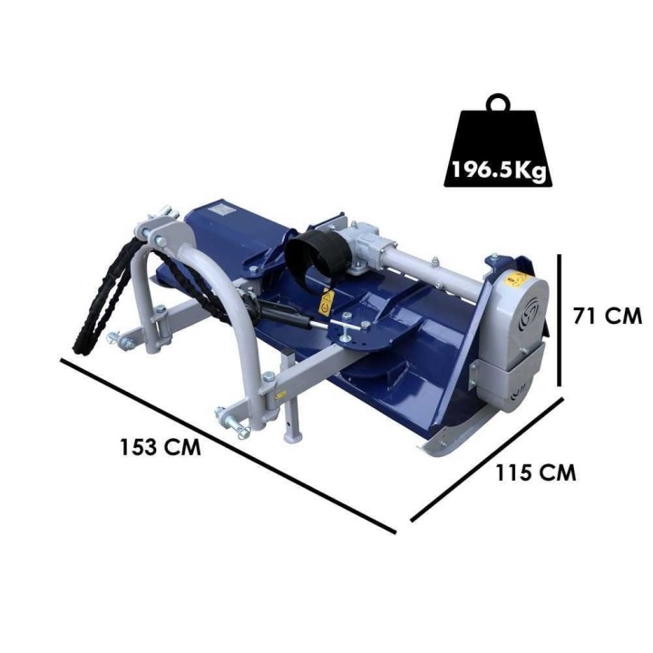 BullMach Ermes 135 S traktorimurskain, 135 cm, manuaalinen sivuttaissiirto