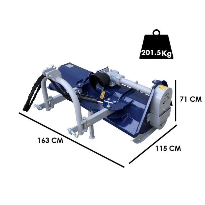 BullMach Ermes 145 SH kevyt traktoriniittomurskain, 145 cm, hydraulinen sivusiirto
