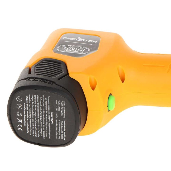Volpi PV280 -akkuoksasakset, 150 W, 25 mm, 2 × 14,4 V 2 Ah