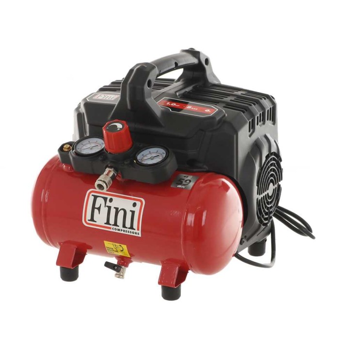 Fini SILTEK S/6 öljytön hiljainen kompressori, 1 HP, 6 l, 8 bar