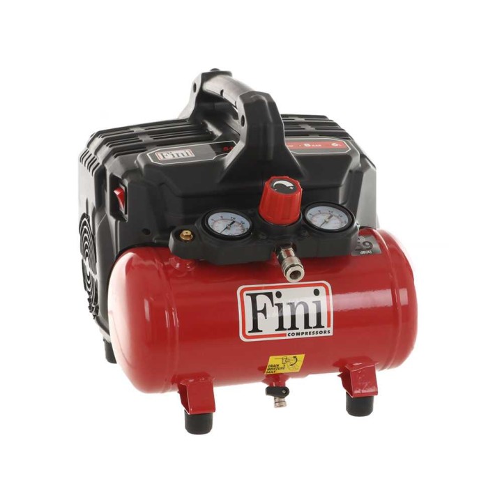 Fini SILTEK S/6 öljytön hiljainen kompressori, 1 HP, 6 l, 8 bar