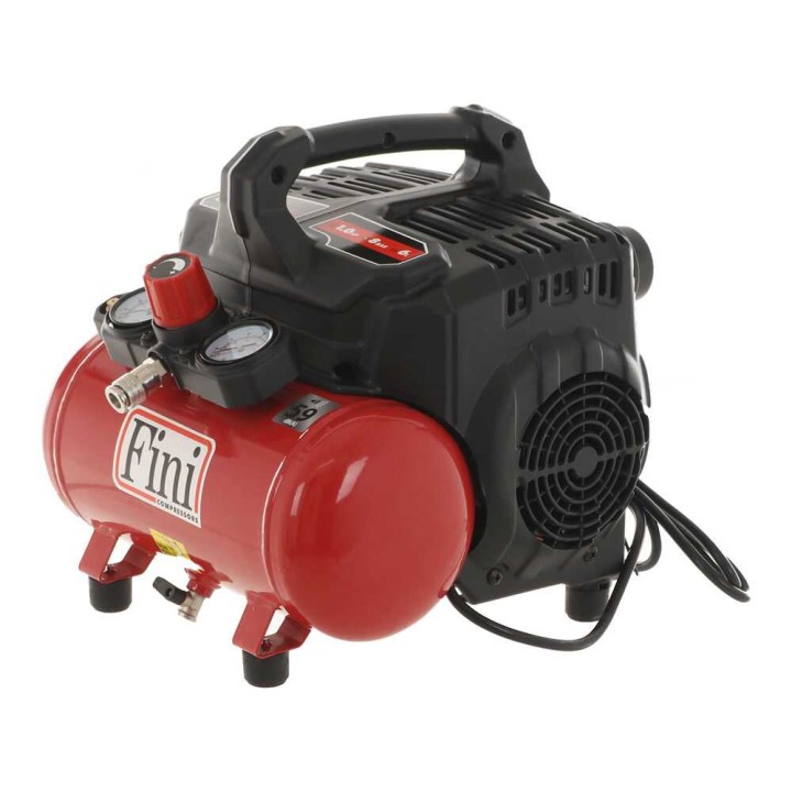 Fini SILTEK S/6 öljytön hiljainen kompressori, 1 HP, 6 l, 8 bar