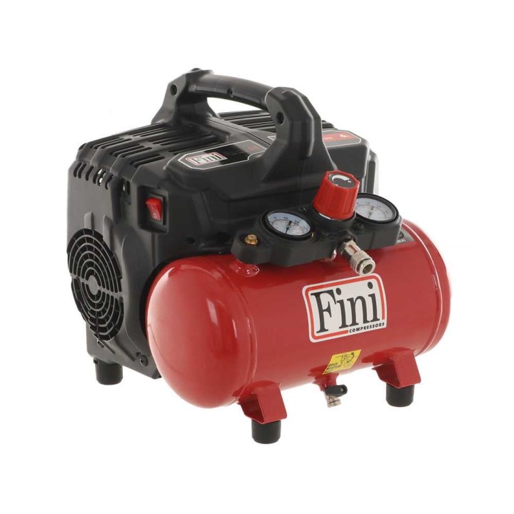 Fini SILTEK S/6 öljytön hiljainen kompressori, 1 HP, 6 l, 8 bar
