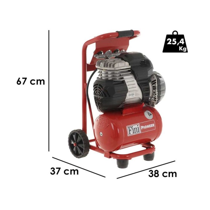 Fini Pioneer 244 öljytön kompressori, 1,5 HP, 10 l, 230 V