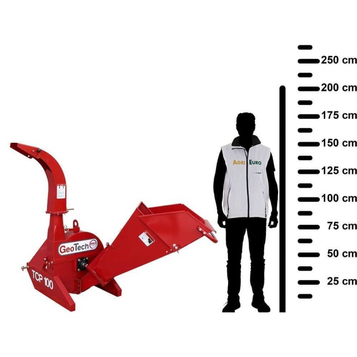 GeoTech Pro TCP 100 traktorikäyttöinen biotriturain, 100 mm