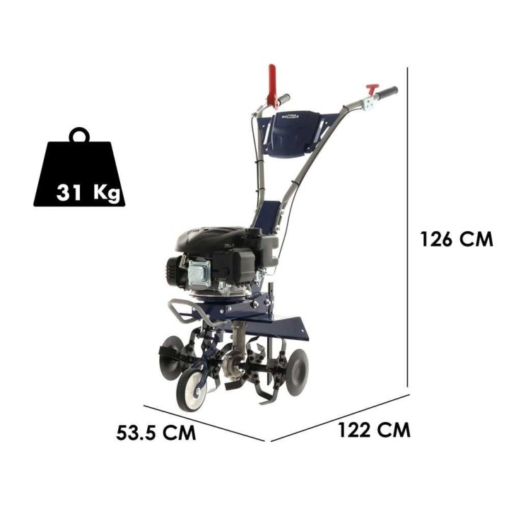 BullMach FLORA 40 motojyrsin, Loncin 139 cm³, 4,5 HP, 48 cm